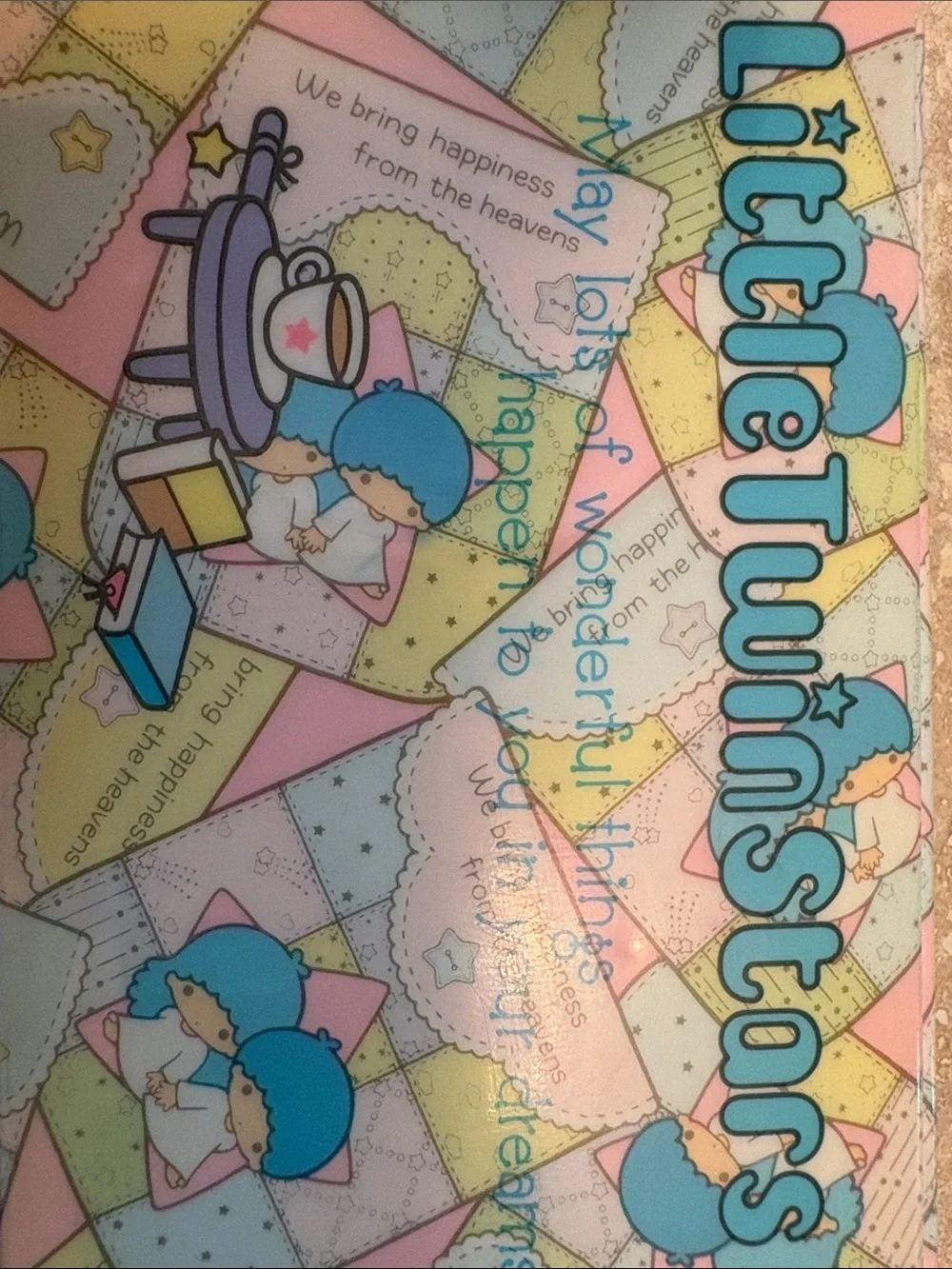 1976 Sanrio Little Twin Stars Blue Pink Pastel Pencil Case